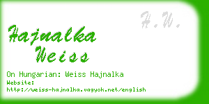 hajnalka weiss business card